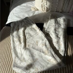 NWOT Camo Cream Wide Leg Pants